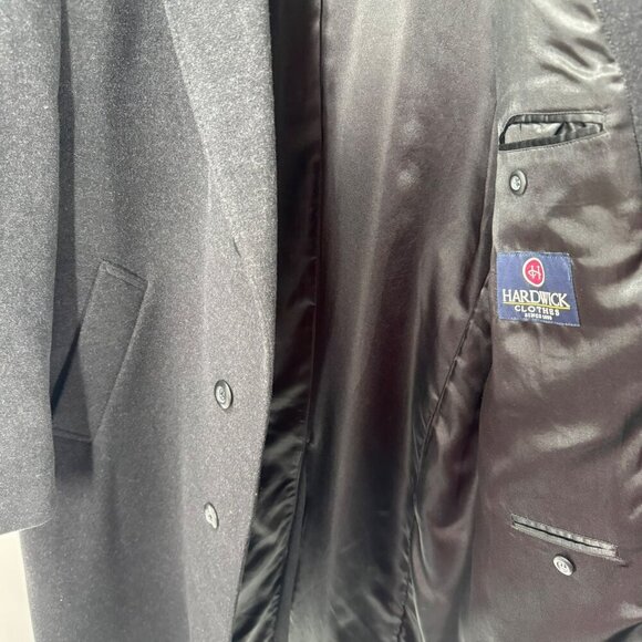 Hardwick Wool Blend Classic Top Coat Black Mens Size 42 - Picture 7 of 10